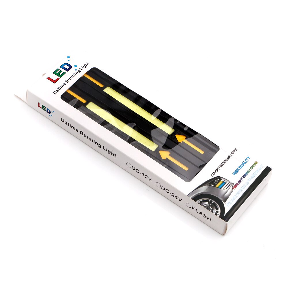 Kit Par Barra Led Cob Luz Diurna Drl Seta Lanterna Farolete