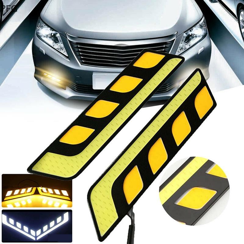 PFG 1PC LED COB Lâmpada De Neblina Carro Circulação Diurna DRL À Prova D'água Com Luz De Sinalização FG