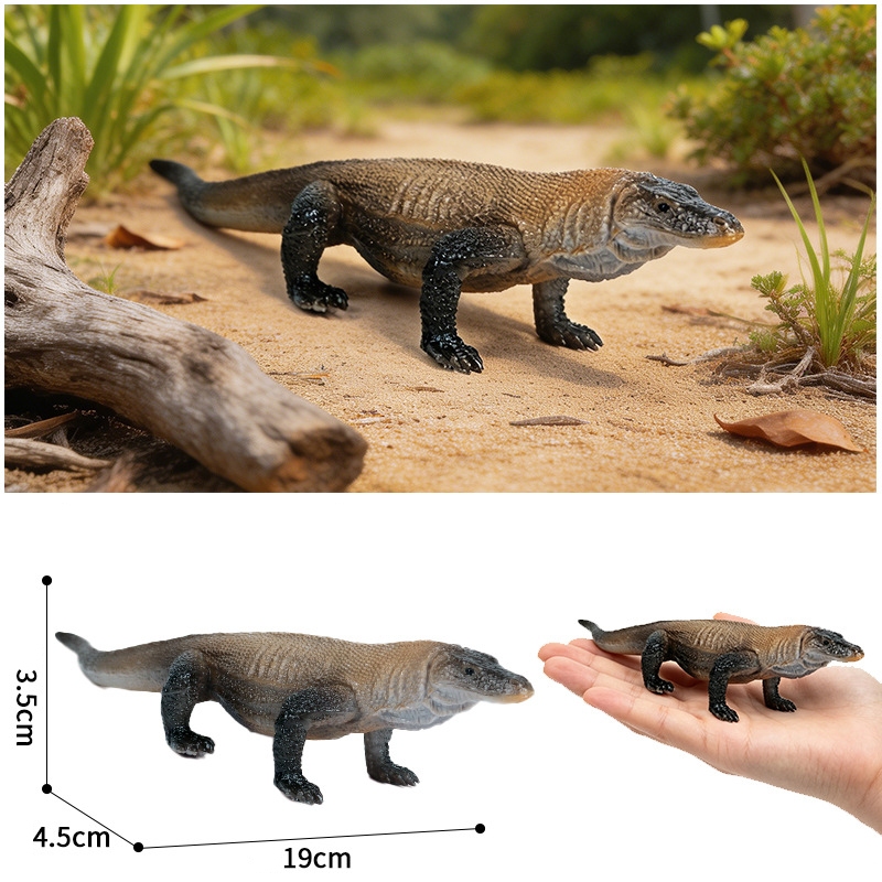 Crianças Sólidas Simulação Réptil Modelo Ciência Brinquedo Komodo Dragão Lagarto