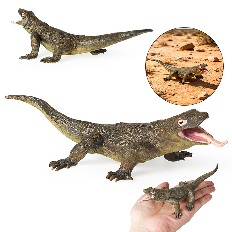 Réptil Komodo Dragão Varangus Komodoensis Modelo De Simulação Crianças Ciência Brinquedos Educativos Adereços Cognitivos
