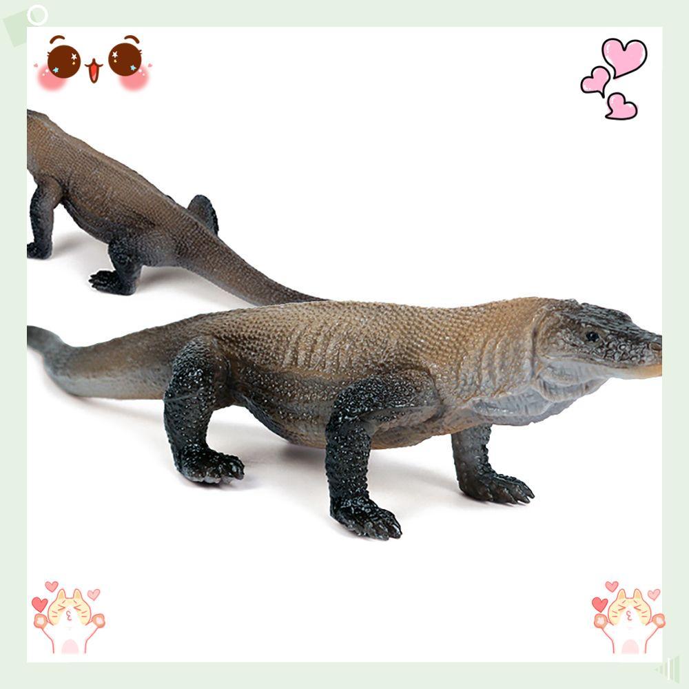 Komodo Dragões Modelos Ciência E Cena Do Zoológico Simulação De Aprendizagem Precoce Vida Selvagem