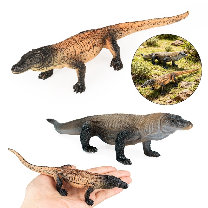 Crianças Sólidas Simulação Réptil Modelo Ciência Brinquedo Komodo Dragão Lagarto