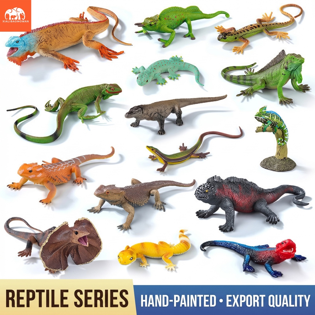 Modelo De Inseto Réptil Realista-Komodo Dragão Lagarto Camaleão Figura Animal Coleção Educacional Brinquedo Crianças Pre