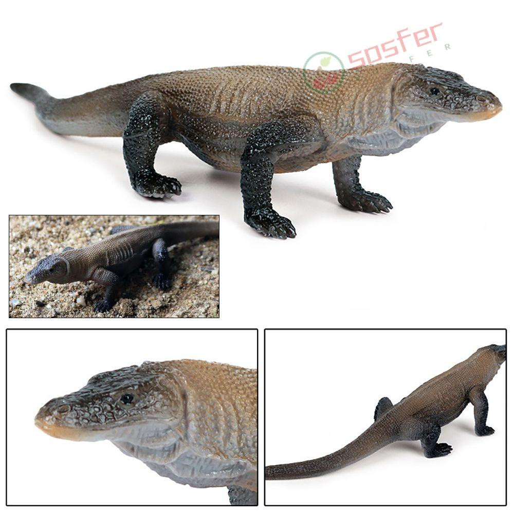 SOSFER Komodo Dragões Modelos Realistas Cena Do Zoológico Aprendizagem Precoce Animal Selvagem
