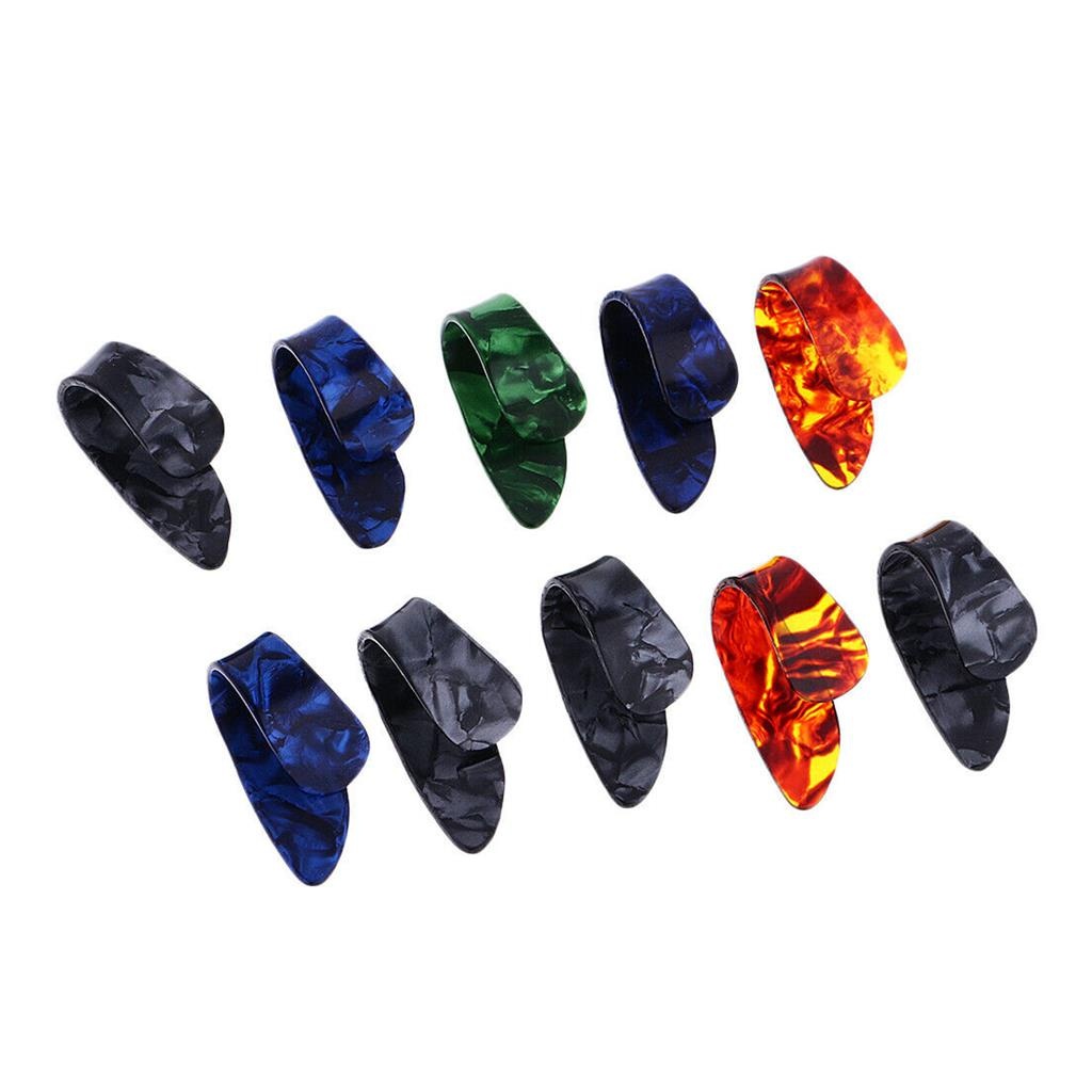 Kit Com 10 Dedeiras Celuloide Coloridas Para Viola Caipira Violao