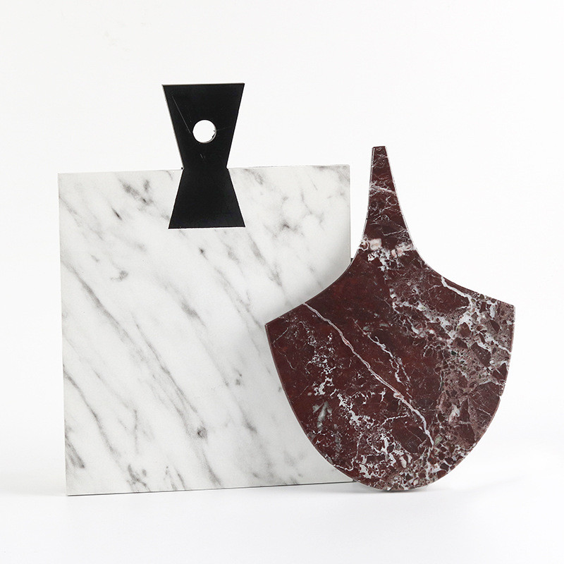 Modern art ornaments, vintage imitation marble tray, serving board, decorative items for model homes, guesthouses, livin