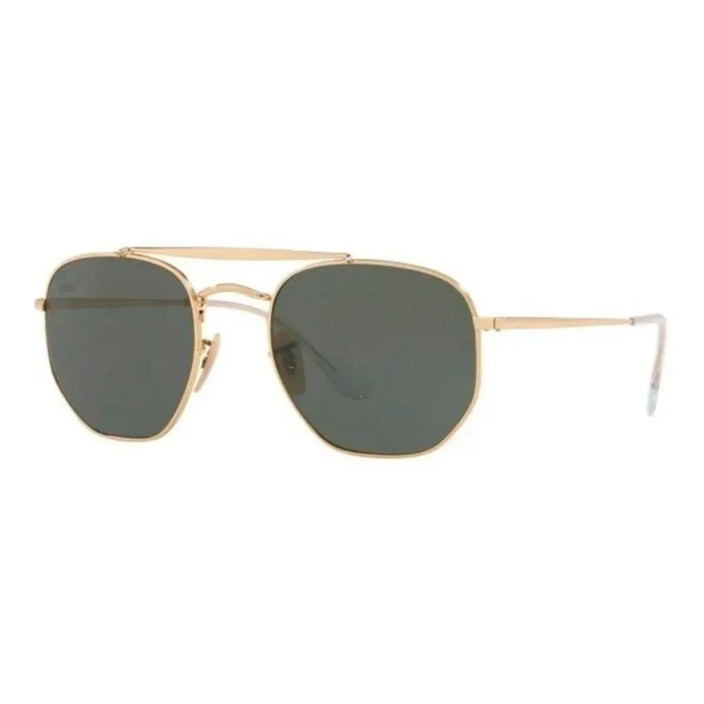 Oculos de Sol Marshal Clássico Dourado Lente Preta Cristal Metalizado Unissex Proteção Uv