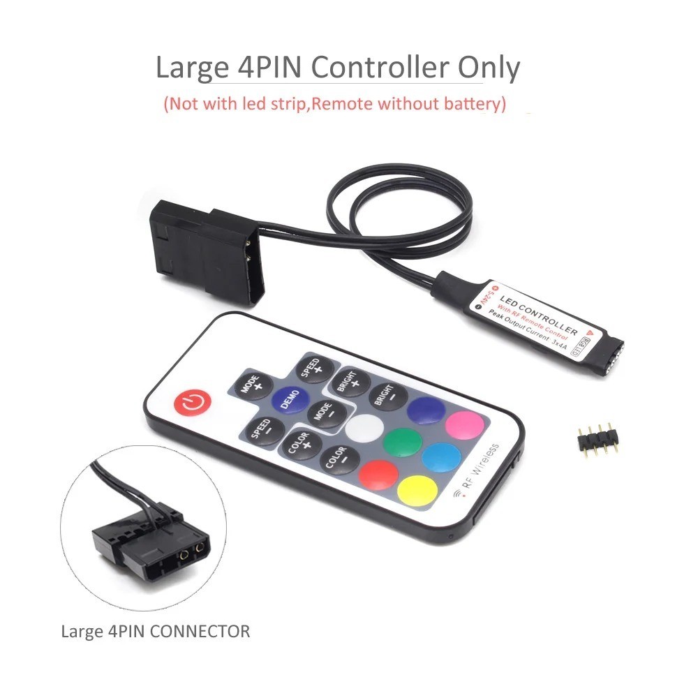 Controladora Rgb Cooler Fan 4 Pinos 12v Conexão Molex