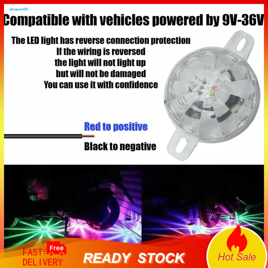 Led Watermelon Lights Chassis Waterproof Underbody 9-36v Multi-color Flashing Atmosphere Warning for Motorcycle Car Truc