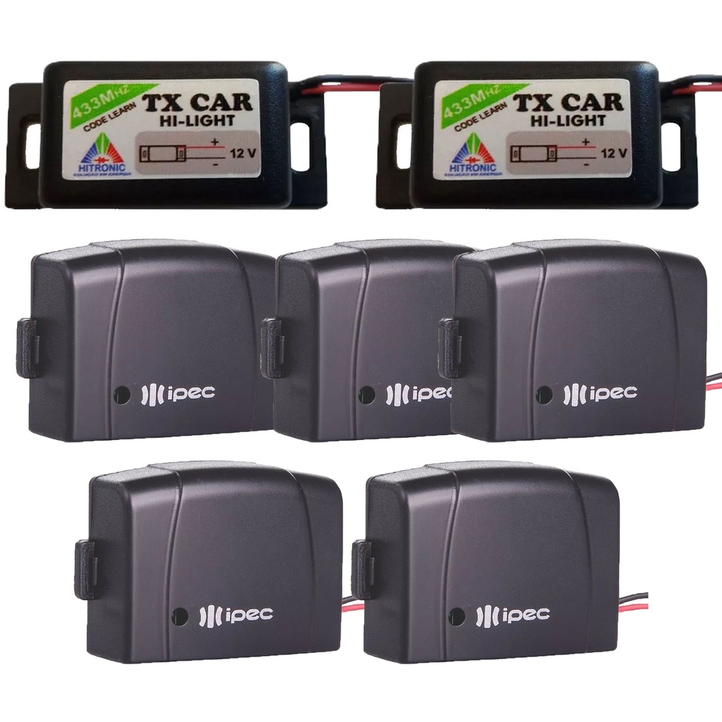 7 Controle Tx Car Farol Luz Alta Carro Moto Prova De Água