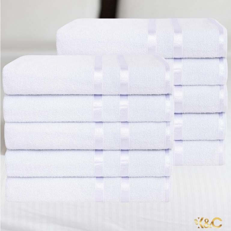 Kit 5 Toalhas De Banho Hotel, Pousada, Hostel 100% Algodão - Linha Lyra