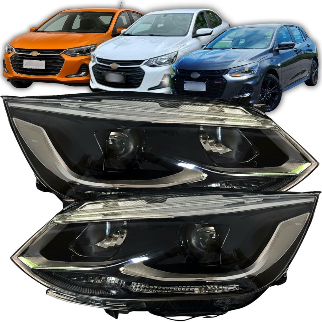 Farol Principal Para Chevrolet Onix 2020 2021 2022 2023 à 2024 Com Drl Projetor