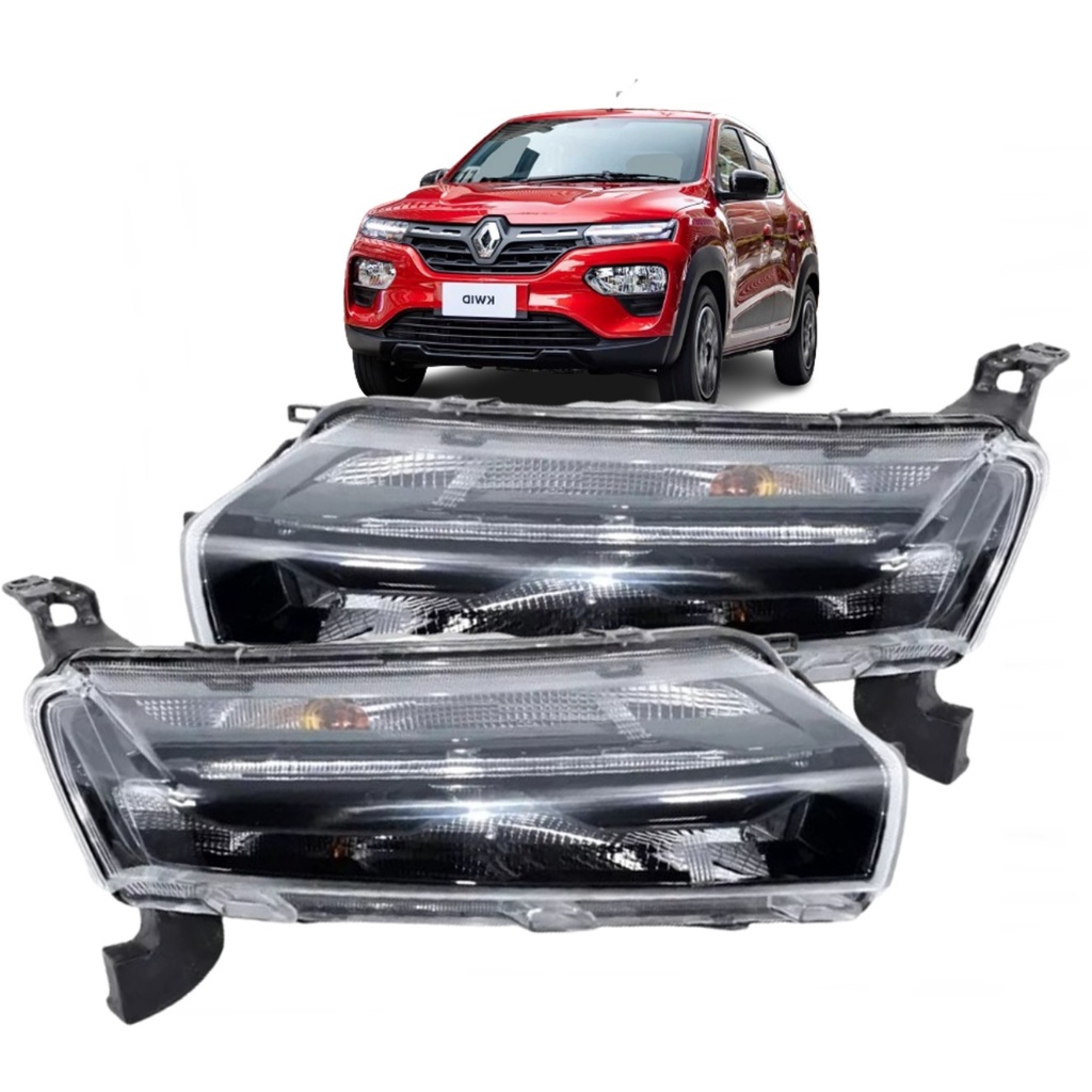 Farol Dianteiro Renault Kwid 22/25 Superior LED DRL Par
