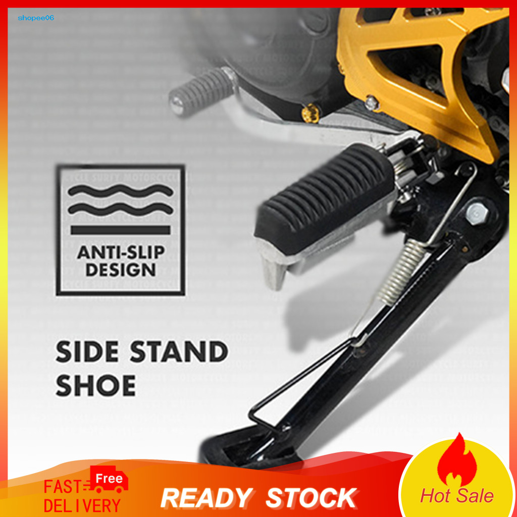 Motorcycle Bracket Pad Universal Anti-slip Side Cover 1/2/4 Pcs Kickstand Non-slip Plate Wear Resistant Fit for Bikes