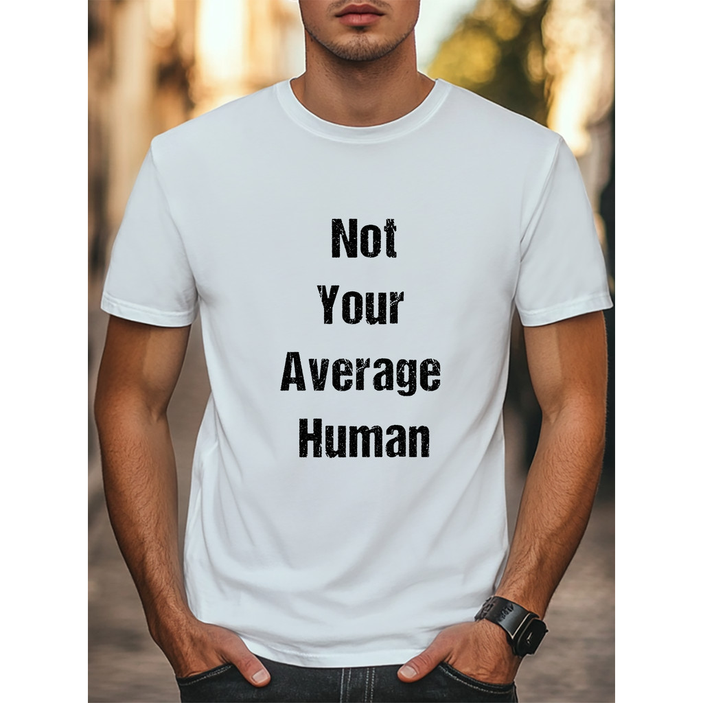 Not Your Medium Human Graphic Print Camiseta Masculina Unissex Moderna Casual