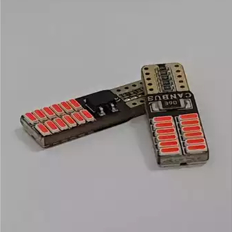Par de Lâmpadas pingo t10 24 Leds Led Vermelho Canbus Canceler