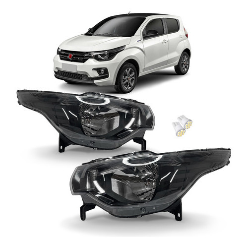 Par Farol Dianteiro Fiat Mobi 2016 2017 2018 2019 2020 2021 2022 2023 2024
