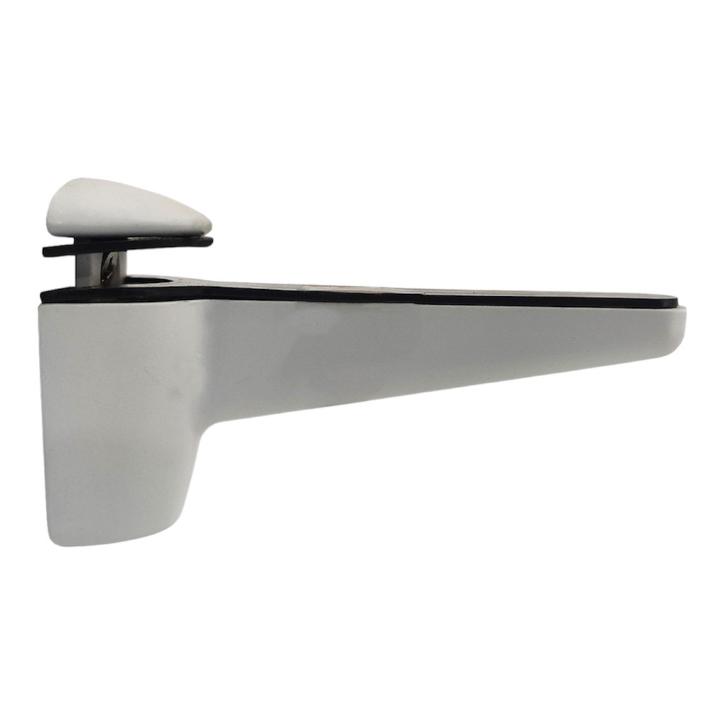 (2pçs) Suporte Fênix Metal Zamak Branco P/ Prateleira Vidro