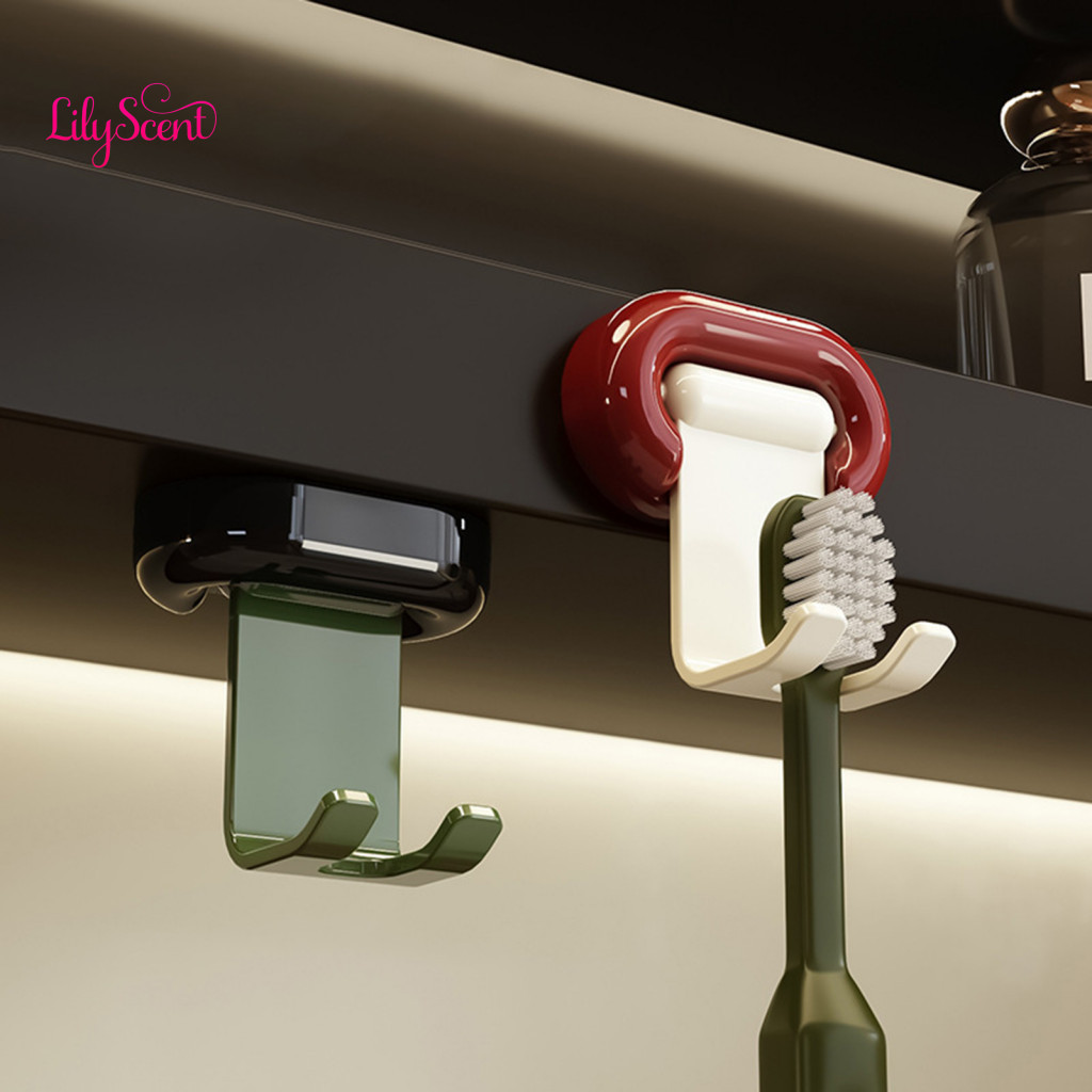 Upside-down Drain Toothbrush Rack Holder Wall Mount Wall-mounted – Quick Dry No Drilling with Electric Toothbrushes fo