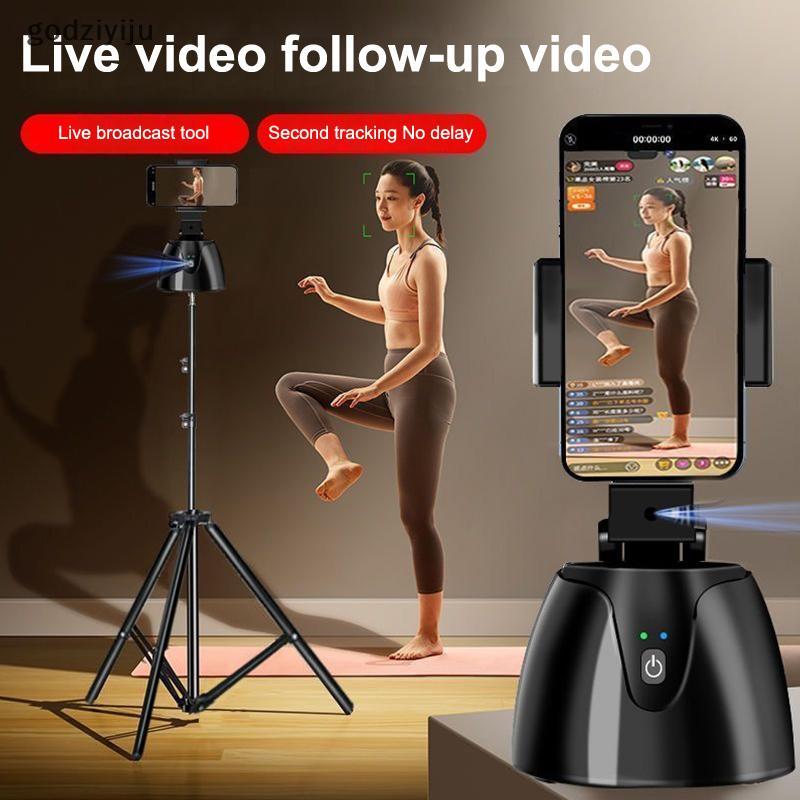 Estabilizador Gimbal 360 ° Rotação AI Auto Face Traing Suporte Para Telefone Desktop Com Controle Remoto Vloging Vídeo A