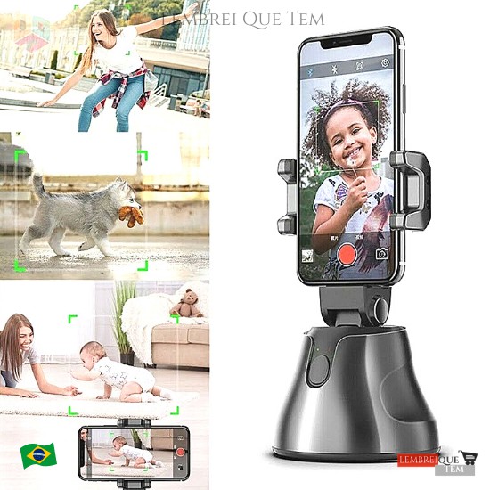 Pau de Selfie portátil Celular Rastreador Suporte c/ rastreamento de objeto de 360 ​​graus Auto Face