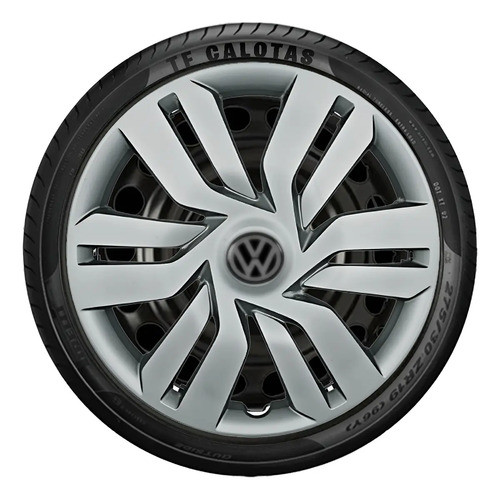 Calota Volks Fox Polo 2004 2005 2006 2008 A 2020 Aro 15 T120 Prateado