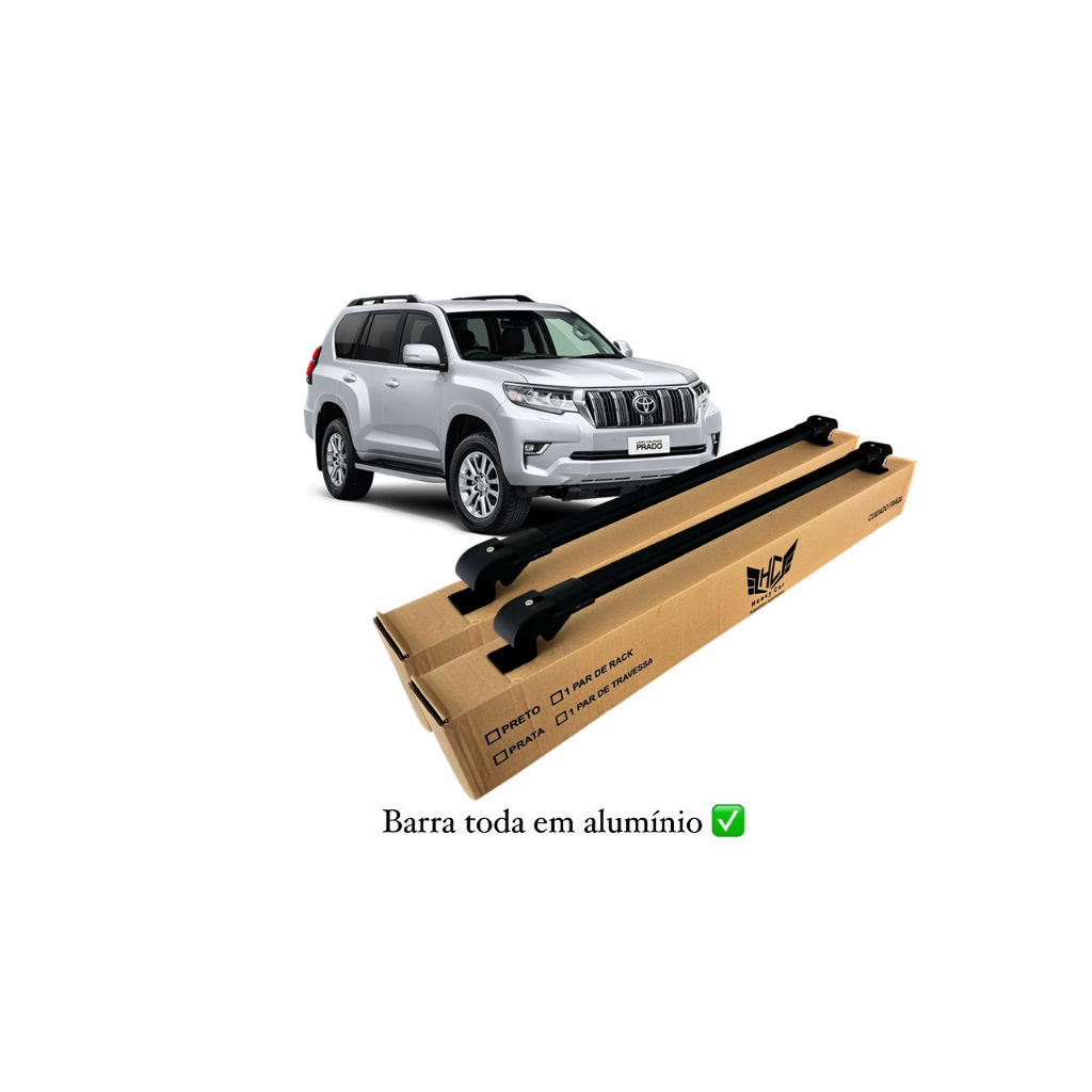 Travessa de Teto Land Cruiser Prado Slim Barra Alumínio Heavy Car