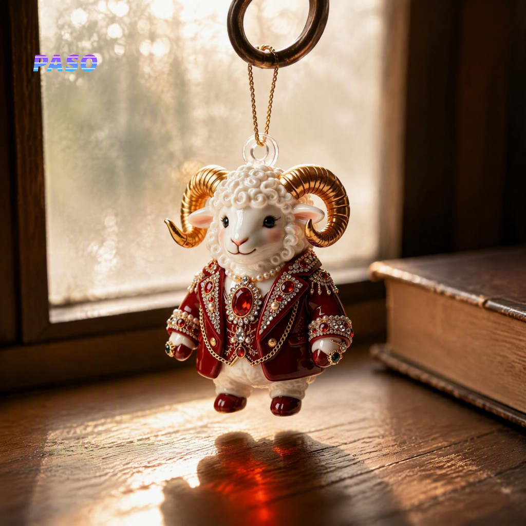 Christmas Tree Accessories Ornaments 2027 New Year Sheep Ornament 2d Acrylic Pendant Hanging Decoration Chinese Zodiac G