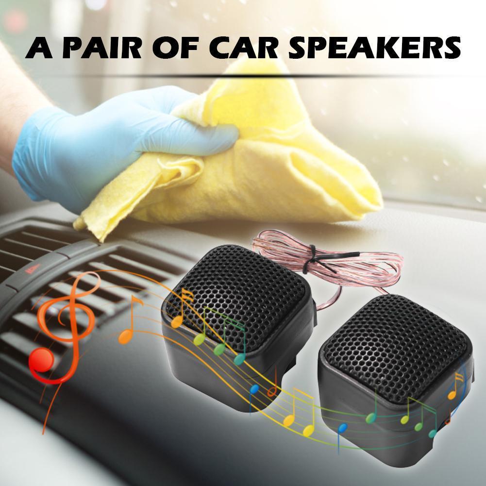 2Pcs Carro Mini Tweeter Alto-Falante 12V DC Passo 500W Áudio