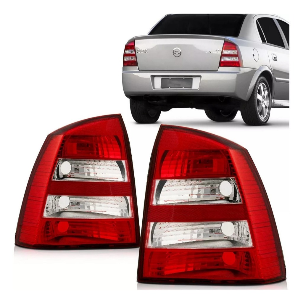 Lanterna Traseira Chevrolet Astra Sedan Esquerda 2003 a 12 Bicolor Com Pisca e Ré Cristal
