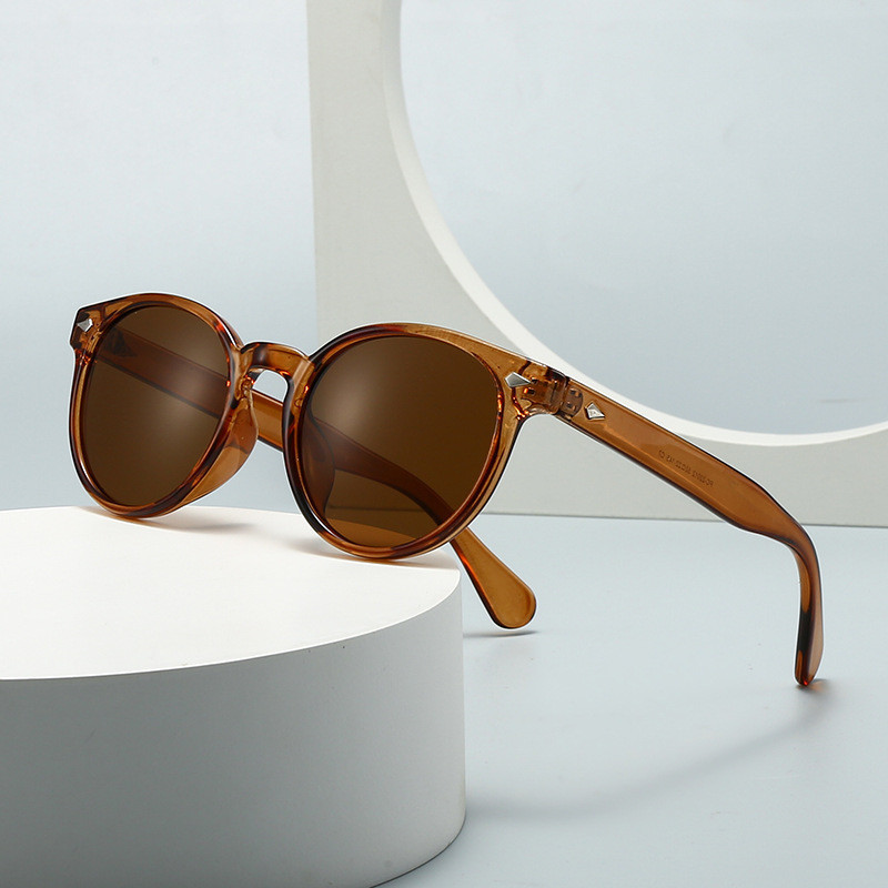 Novo Retro Redondo Óculos De Sol Feminino Masculino Tendência Luxo Vintage Unisex Motorista UV400 Tons Eyewear