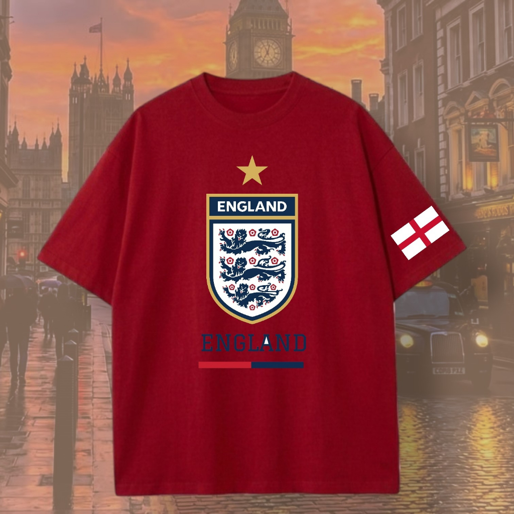 Camiseta Unissex Basica Camisa England Emblema Idolo Blusa Masculina e Feminina