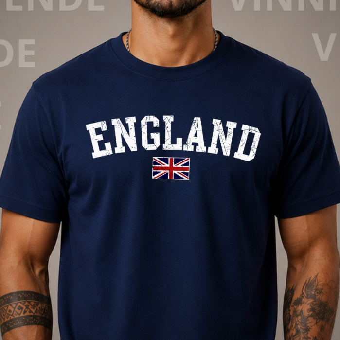 Camiseta England Masculina Estampa Inglaterra Bandeira Reino Unido Casual Premium