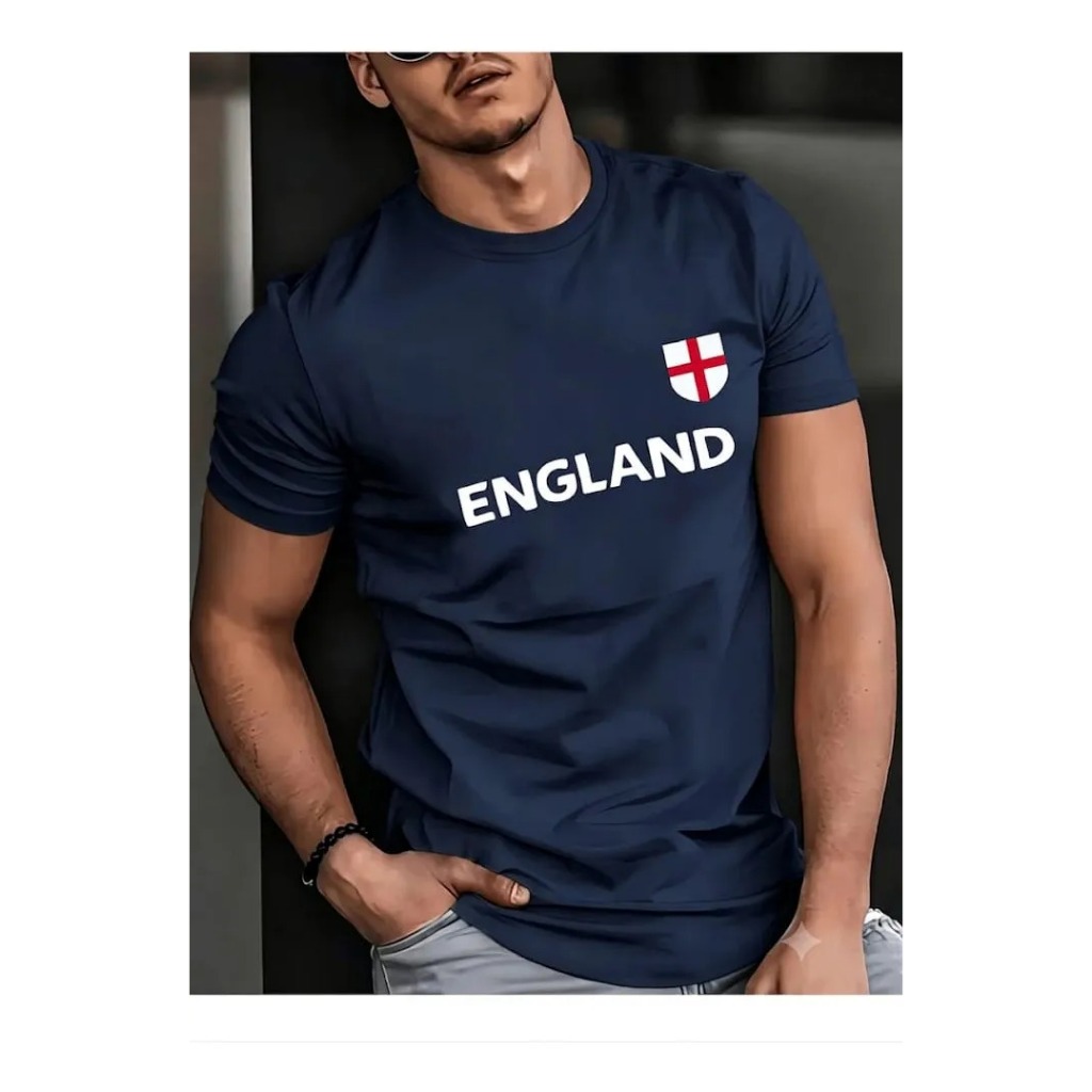 Camiseta Masculina Casual Inglaterra England 100% Algodão Premium