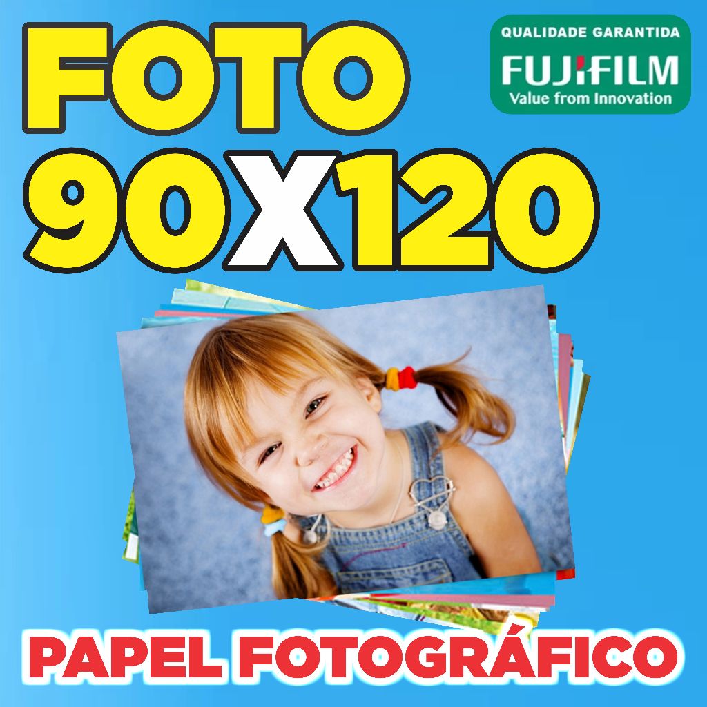 Impressão / Revelação de Foto e Poster 90x120 Cm Papel Fotográfico Fujifilm
