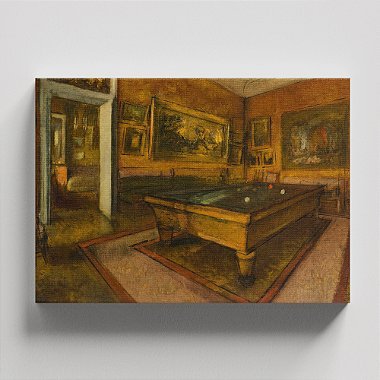 Quadro Canvas Edgar Degas Póster Billiard Room at Menil Hubert em Posterlounge Borda Infinita 60x90cm