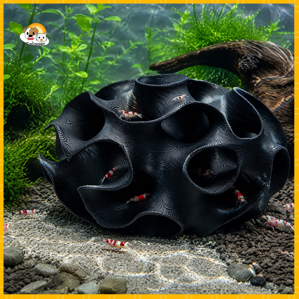 Small Fish Tank Ornament Aquarium Shrimp Shelter 3d Printed Hideout Sphere – Hollow Breeding Cave for for Southeast