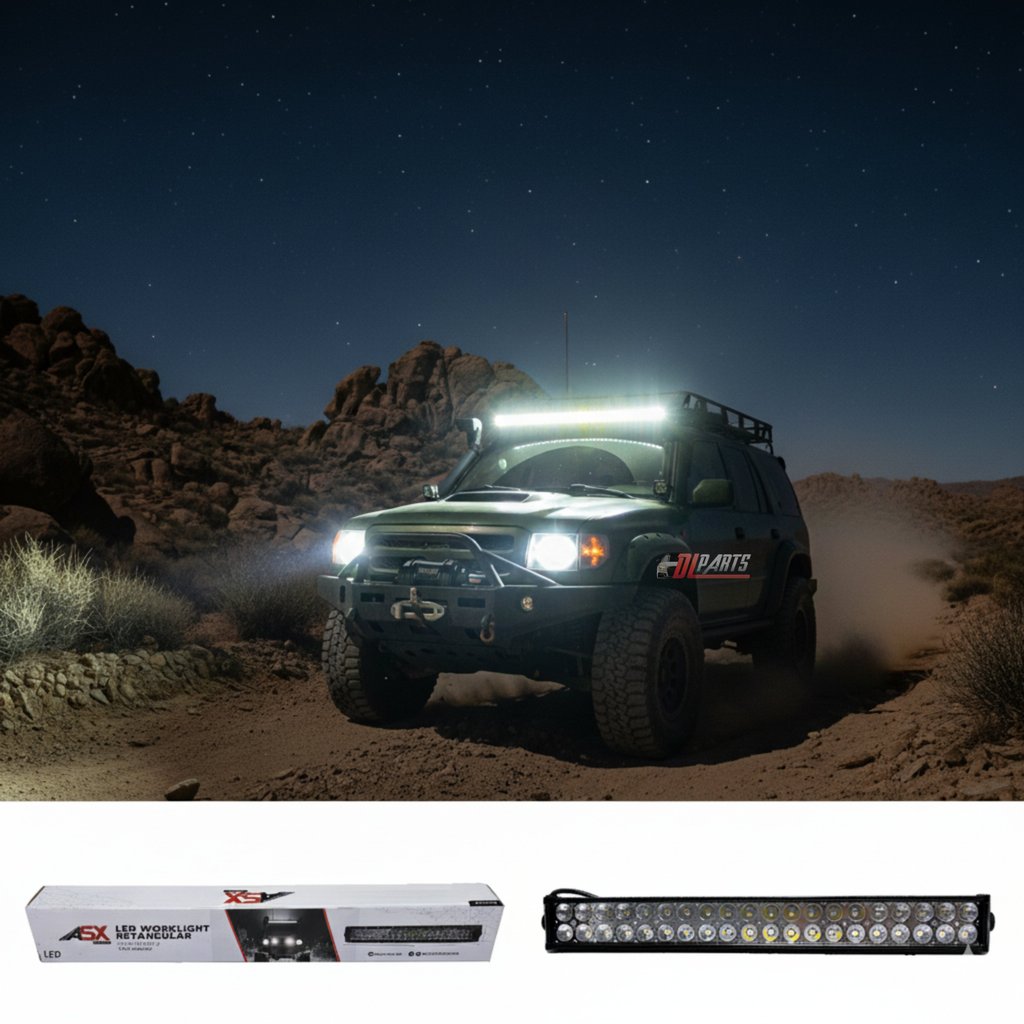 ASX - Barra LED Work Light 120W 40 LEDs Retangular Bivolt 4x4 Off-Road Universal