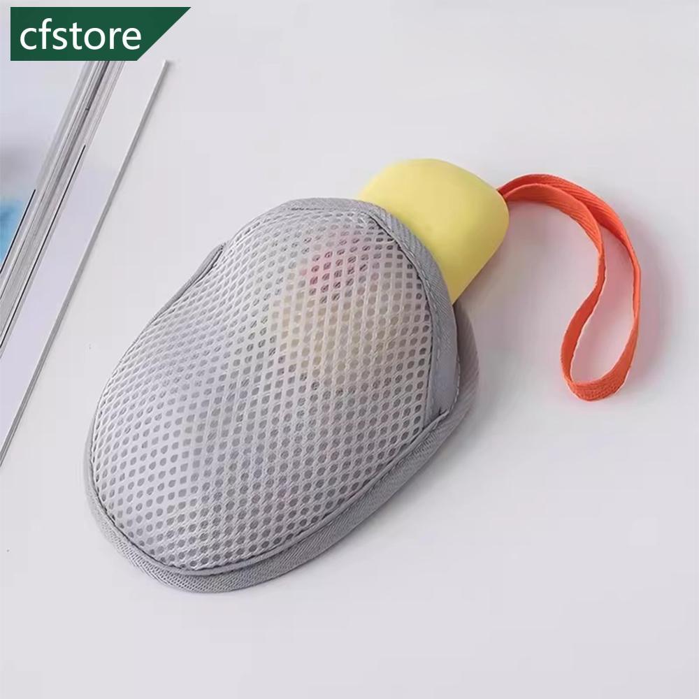 CFSTORE 4 Pçs/Set Dupla Face Poliéster Espuma Sabão Malha Saco Banho Bolha Fabricante Esfoliante Ferramenta De Limpeza D