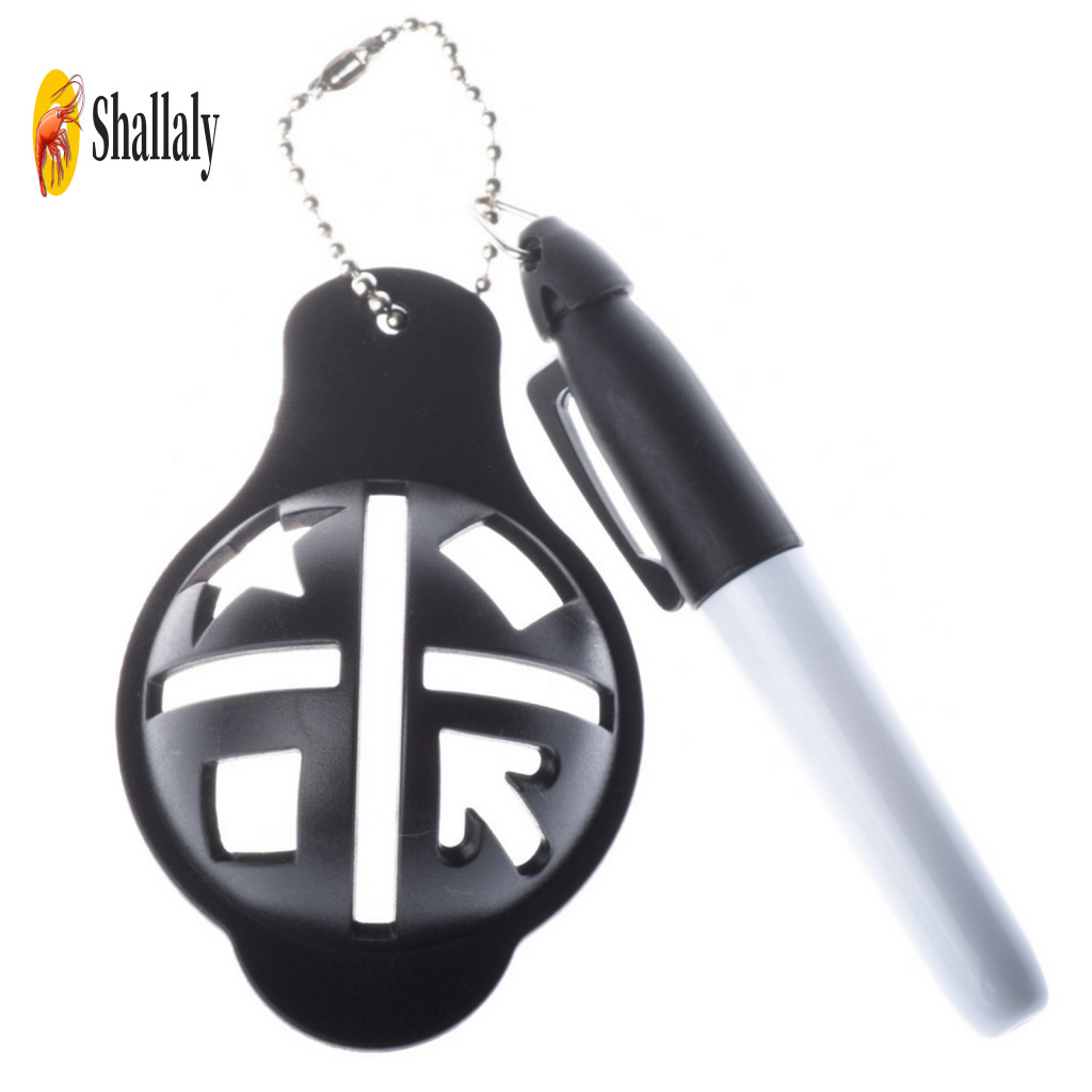 Soft Shell Golf Liner Marker with Hanging Chain Ball Line Tool Pen – Precision Putting Alignment Stencil for Marking f