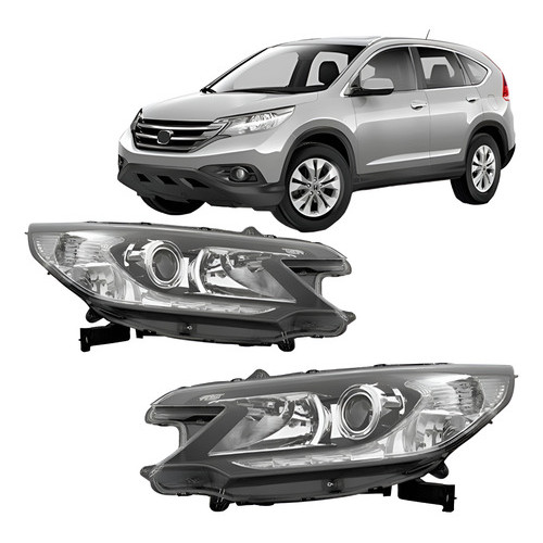 Par Farol Honda Crv 2012 2013 2014 2015 Manual C/ Projetor