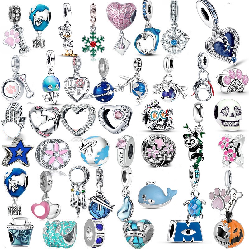 2024 New Style DIY Beaded Foot Diamond Pendant Pingente de Diamante Pulseira de Bricolagem Acessórios