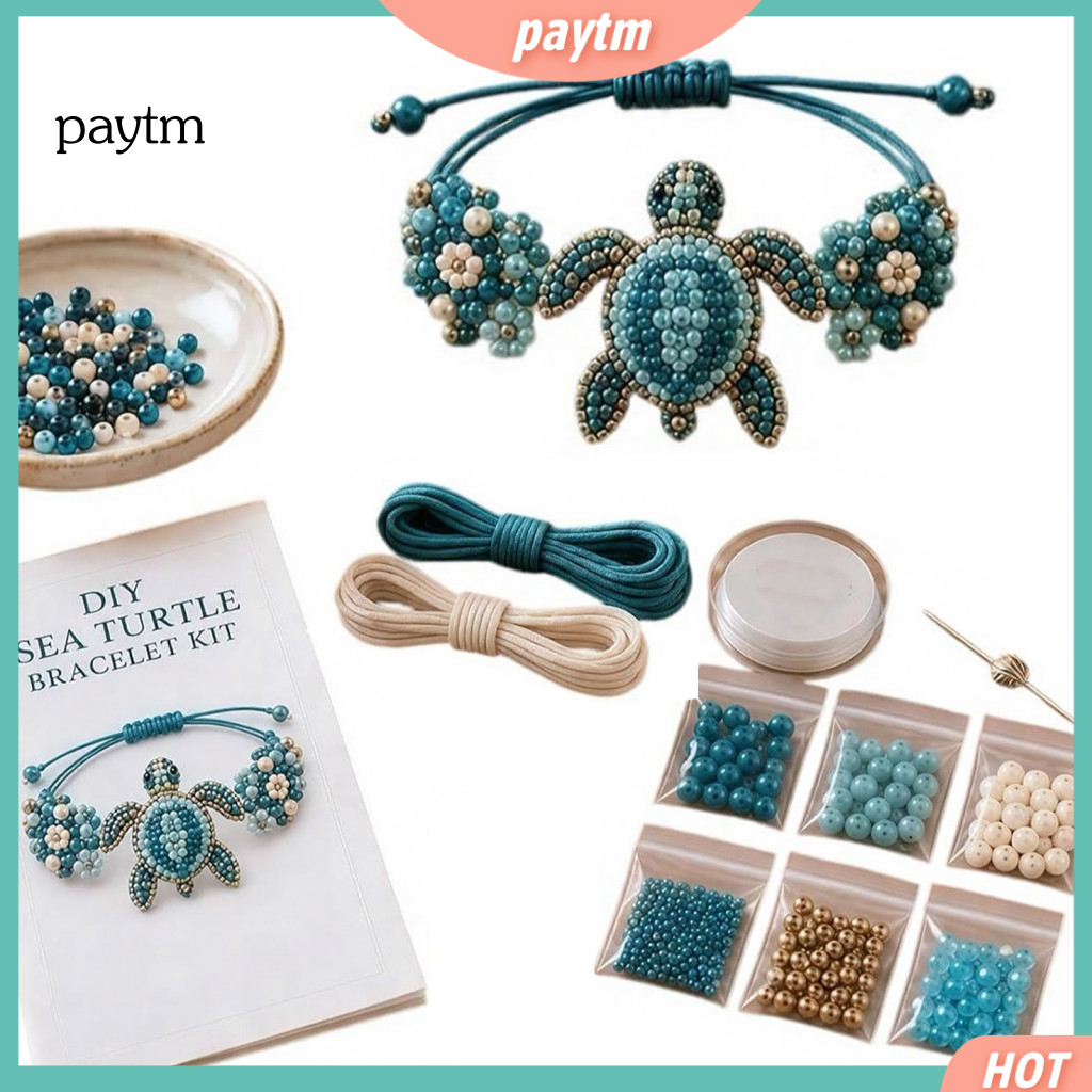 Beading Tools Diy Beaded Bracelet Making Kit with Colorful Beads Animal Charms – Handmade Jewelry Craft Set for Adults