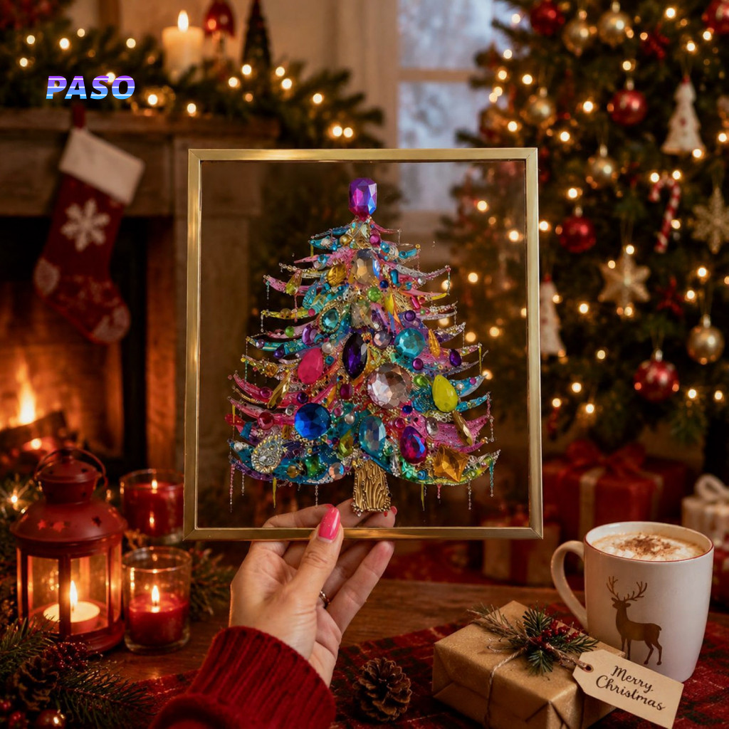 Diamond Painting Christmas Kit Decoration Making Diy 3d Beaded Tree – Sparkling Holiday Craft Set for Adults Beginners