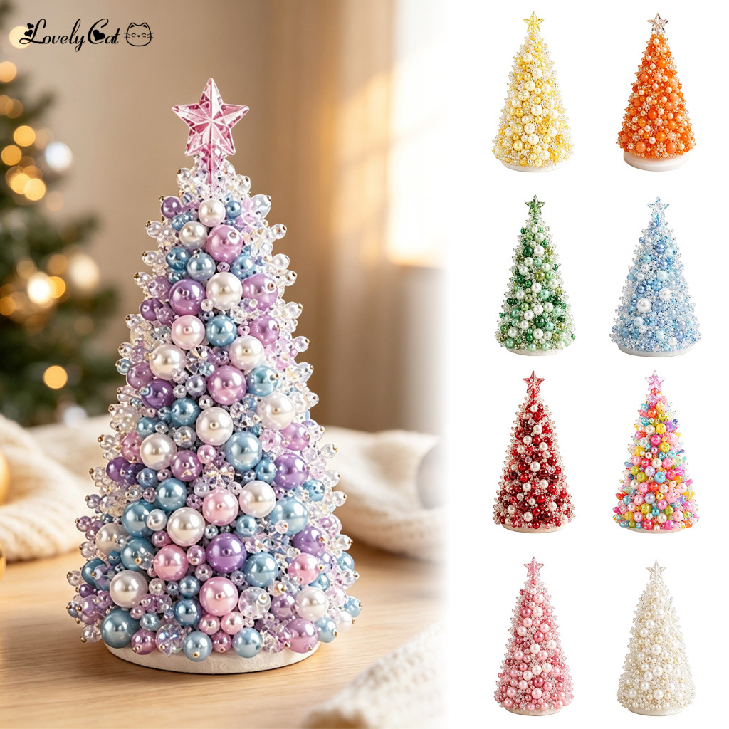 Christmas Tree Craft Kits for Adults Handmade Decorations Dreamy Beaded Diy Kit – Multicolor Holiday Tabletop Decor fo
