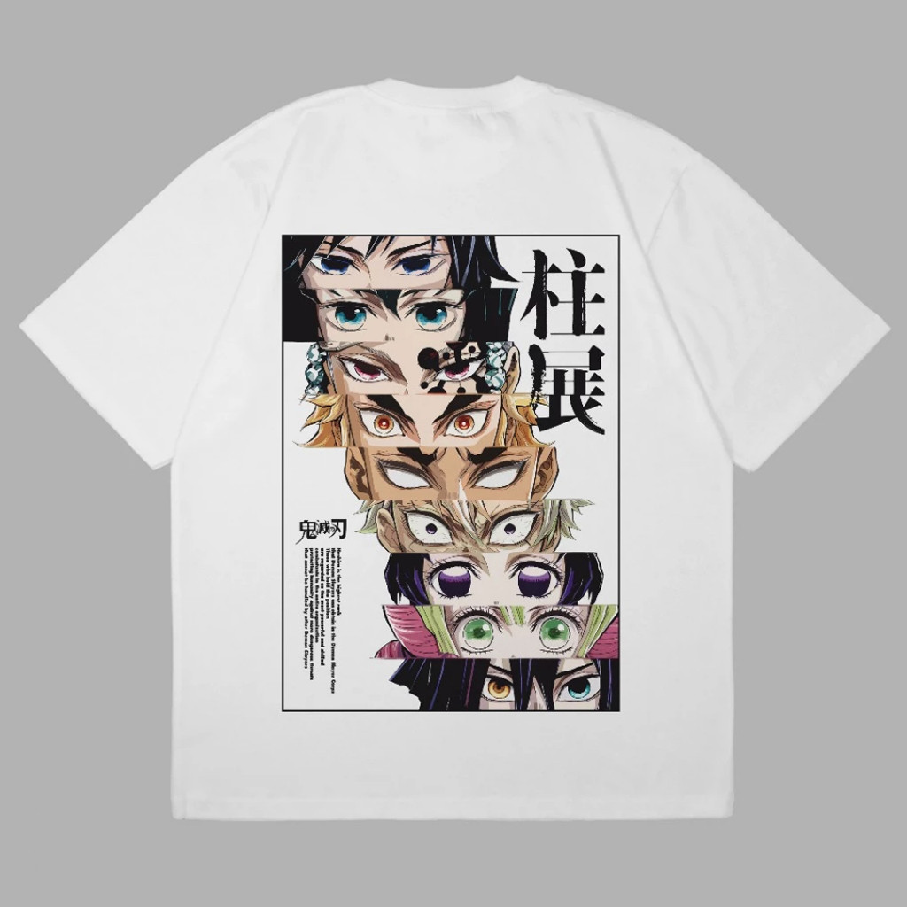 Camiseta Algodão Pillars Demon Slayer Kimetsu no Yaiba