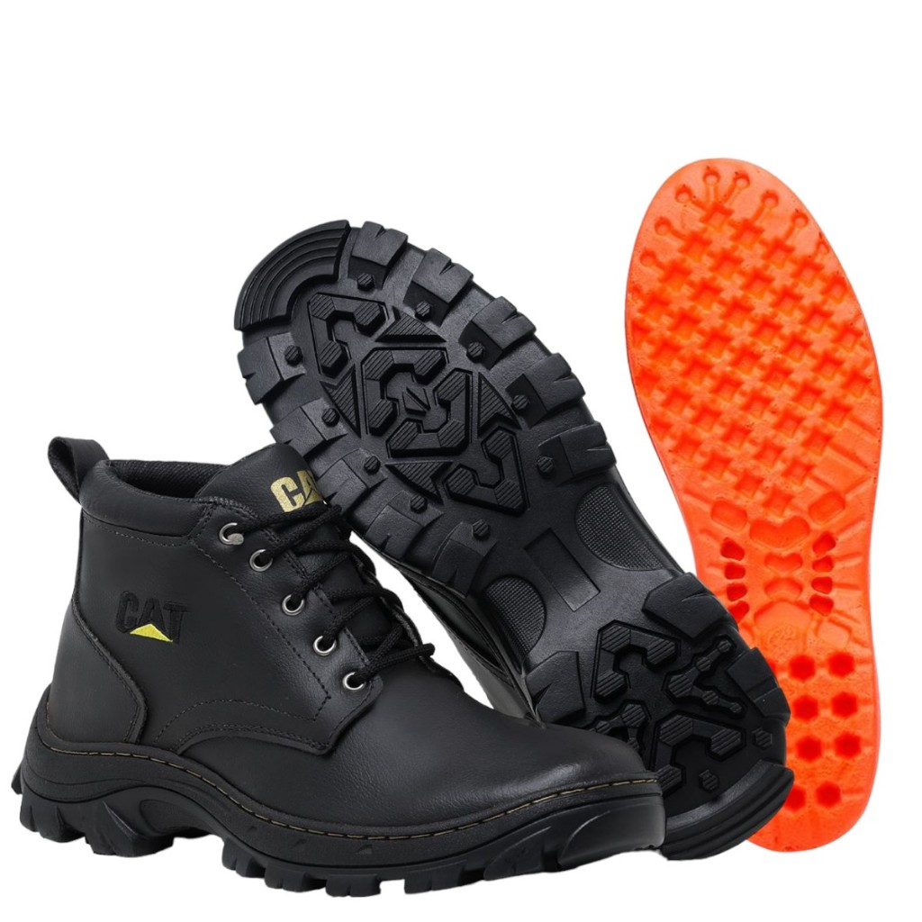 Bota Masculina Couro Confortavel Cater-pillar Envio Rapido
