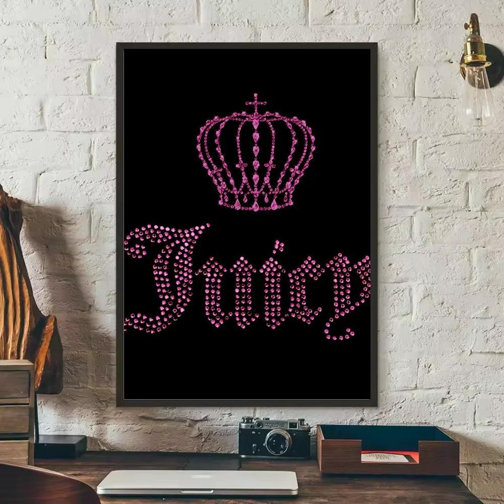 Quadro decorativo Glamour pink sobre fundo preto (1 peça)