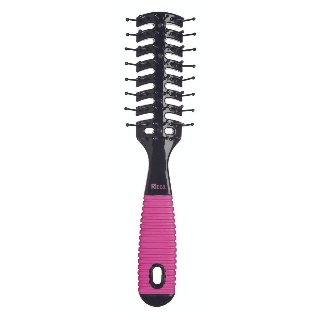 ESCOVA VENTILADA RICCA BLACK & PINK CÓD.2409