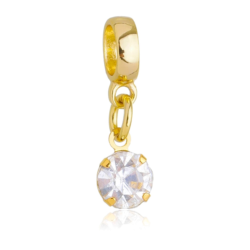 Berloque de Ponto de Luz Banhado a Ouro 18k